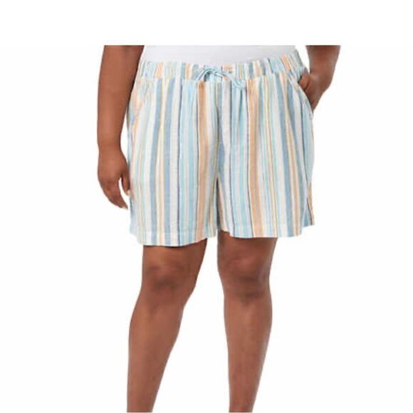 Briggs Ladies' Linen Blend Pull-On Short - Picture 4 of 8